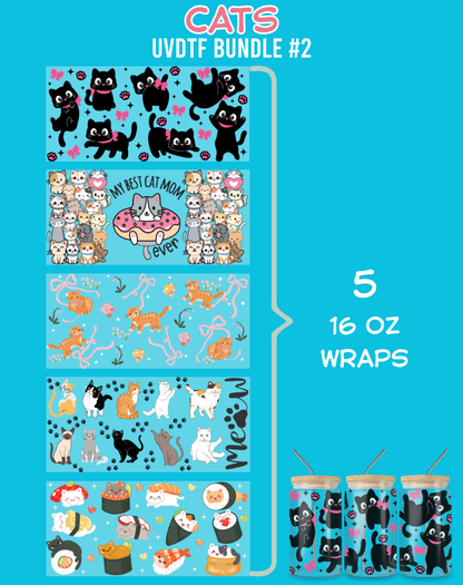 Cats UVDTF Bundles - 16 Oz Libbey Glass Can Wrap