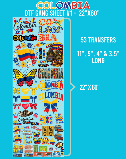 Colombia DTF Gang Sheet #1 - 22"x60"