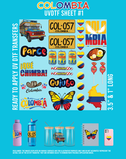 Colombia UVDTF Sheets