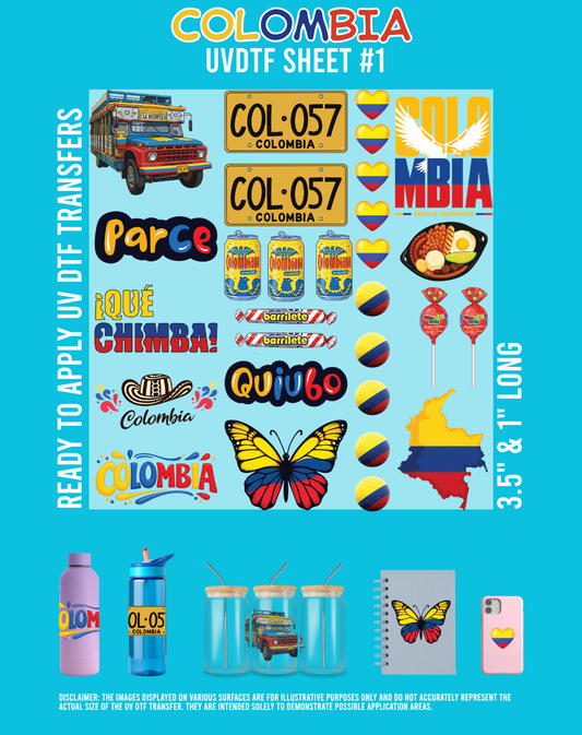 Colombia UVDTF Sheets