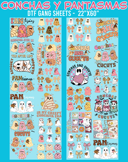 Conchas y Pantasmas DTF Gang Sheets - 22"x60"