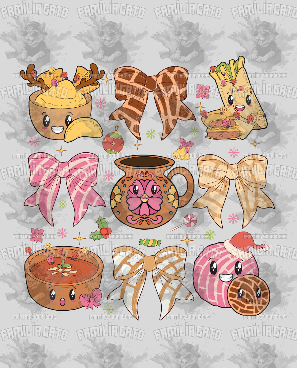 Coquette Christmas Mexican Conchas #1 DTF Transfer