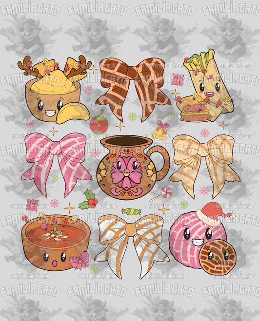Coquette Christmas Mexican Conchas #1 DTF Transfer