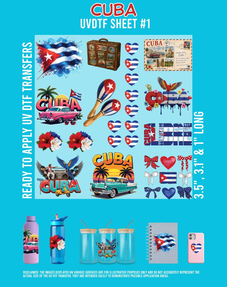 Cuba UVDTF Sheets