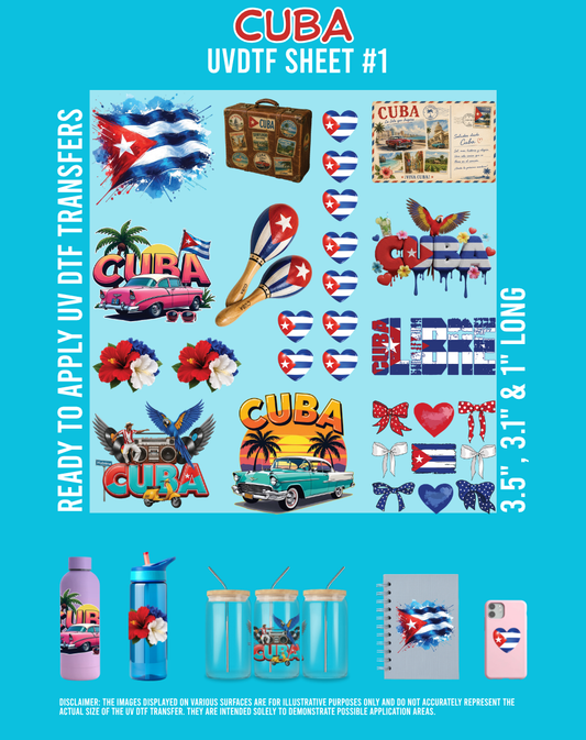 Cuba UVDTF Sheets