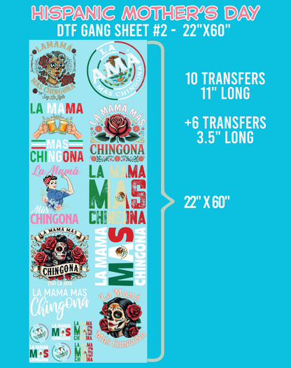 Hispanic Mother's Day DTF Gang Sheet #2 - 22"x60"