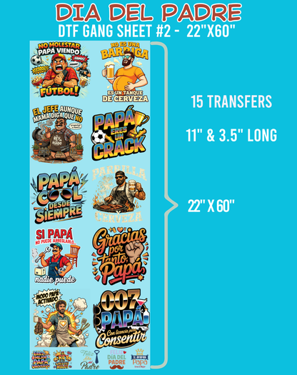 Dia del Padre DTF Gang Sheet #2 - 22"x60"