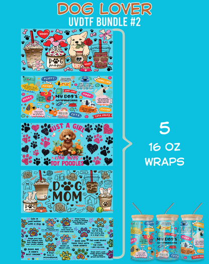 Dog Lovers UVDTF Bundles - 16 Oz Libbey Glass Can Wrap