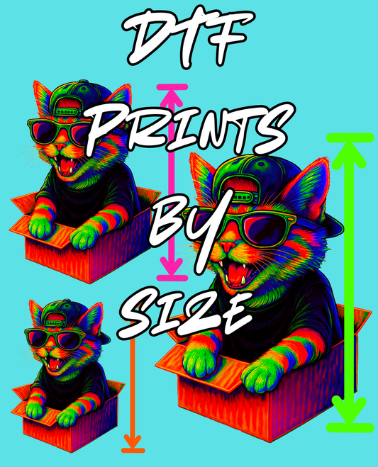 DTF Prints by Size - Your Own Design