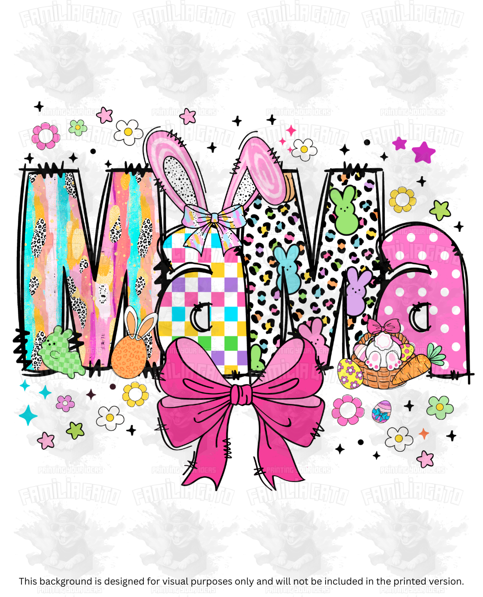 Easter Mama Doodles DTF Transfer