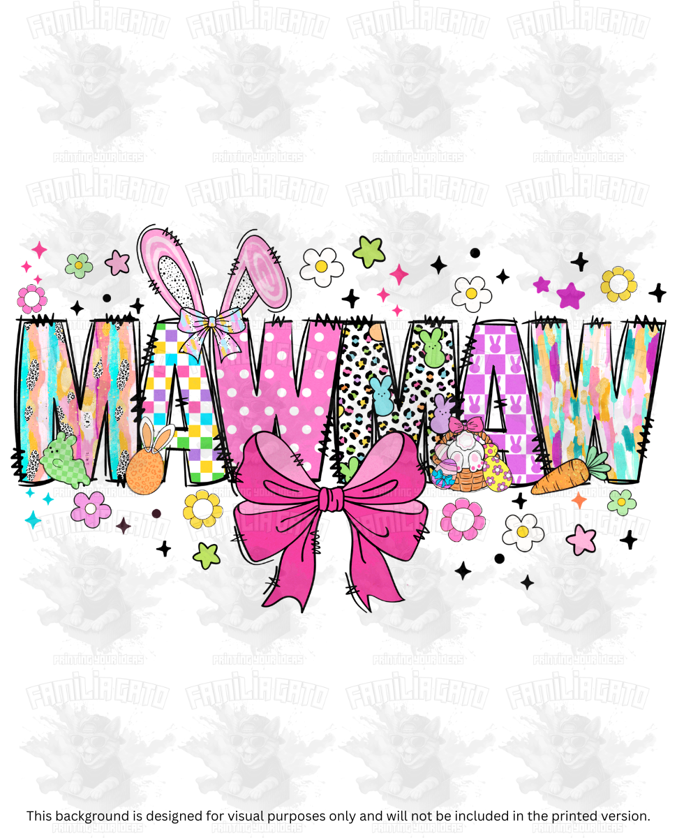 Easter Mawmaw Doodles DTF Transfer