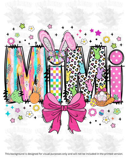 Easter Mimi Doodles DTF Transfer
