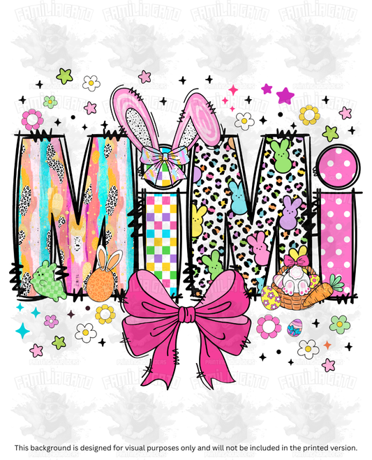 Easter Mimi Doodles DTF Transfer
