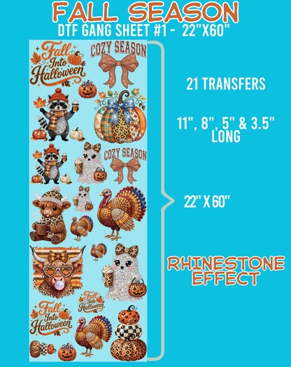 Fall Season DTF Gang Sheets - 22"x60"