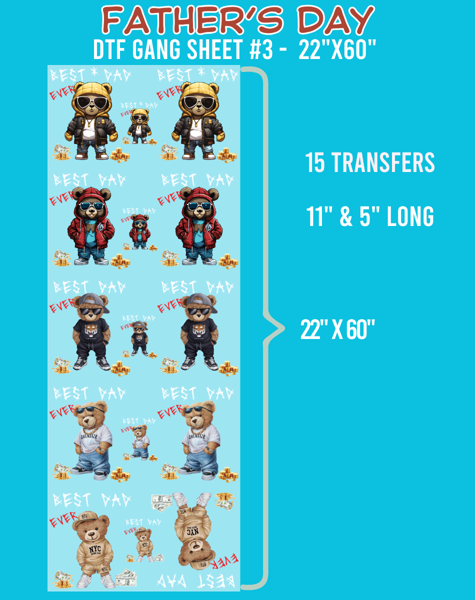 Father's Day DTF Gang Sheet #3 - 22"x60"