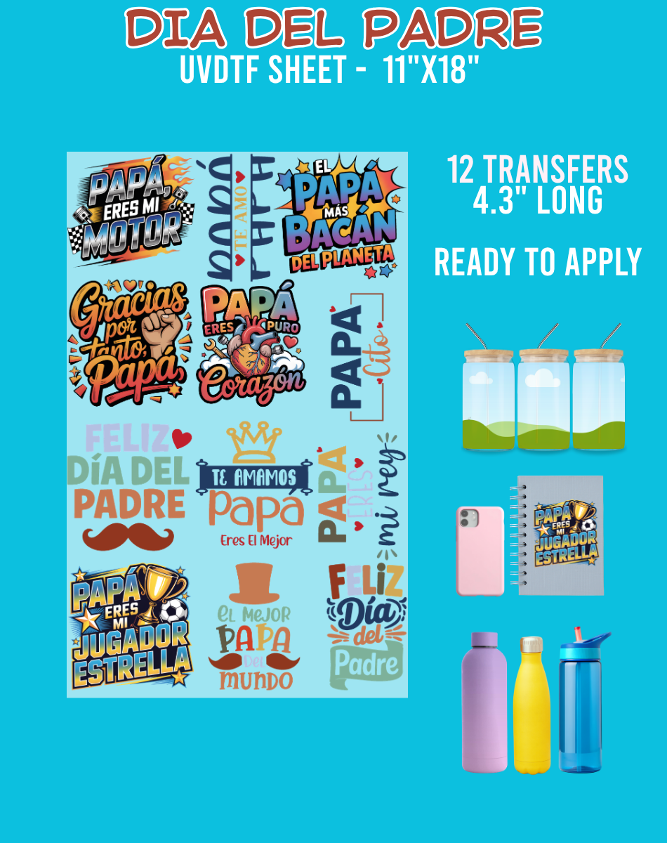 Dia del Padre UVDTF Sheet 11"x18"
