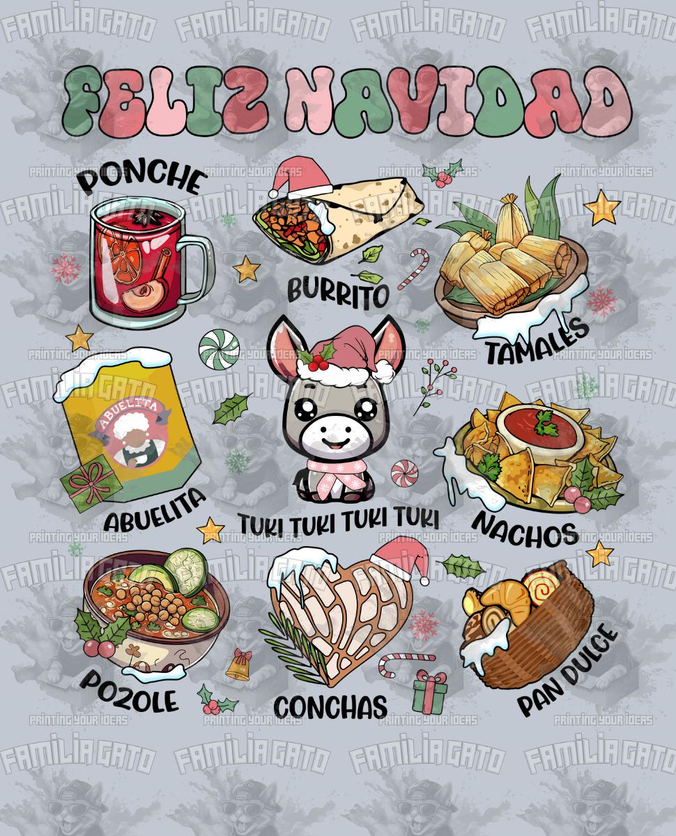Feliz Navidad Mexican Conchas #1 DTF Transfer