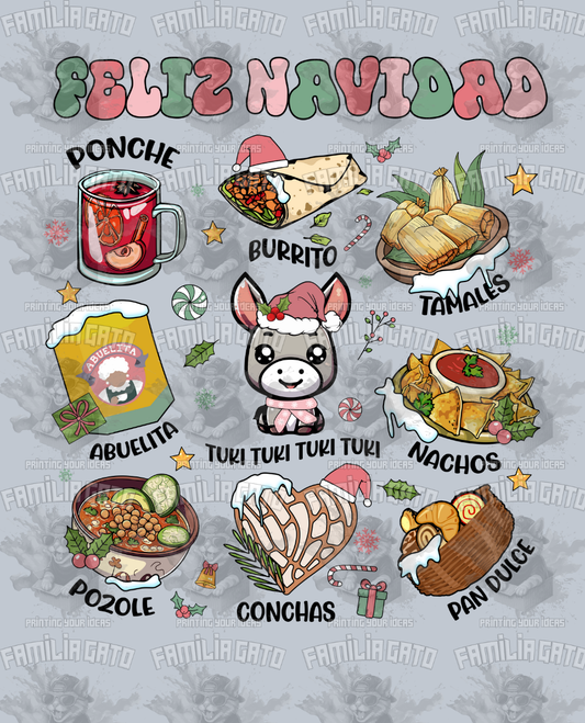Feliz Navidad Mexican Conchas #1 DTF Transfer