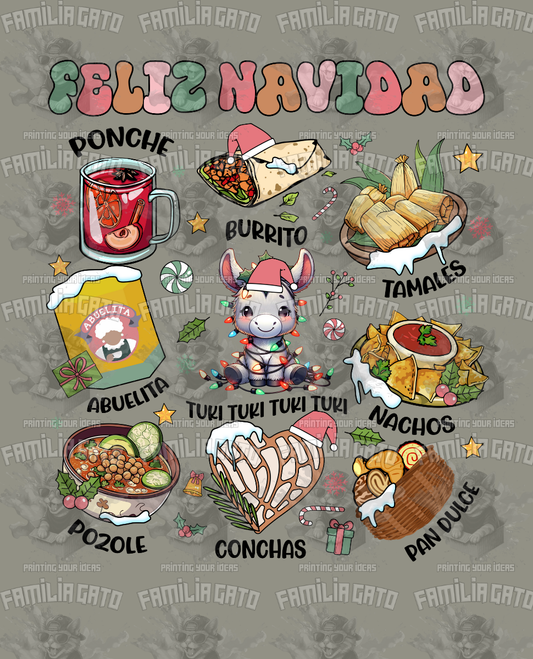 Feliz Navidad Mexican Conchas #2 DTF Transfer