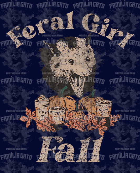 Feral Girl Fall DTF Transfer