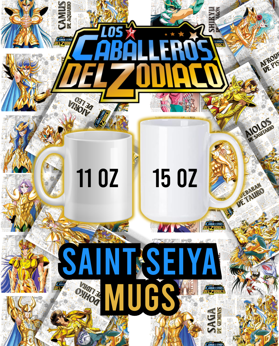 Caballeros del Zodiaco #1 - 11oz & 15oz Ceramic Mugs Tazas