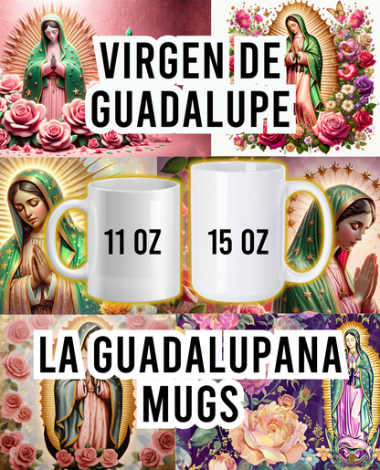 Virgen de Guadalupe Assorted Designs #1 - 11oz & 15oz Ceramic Mugs