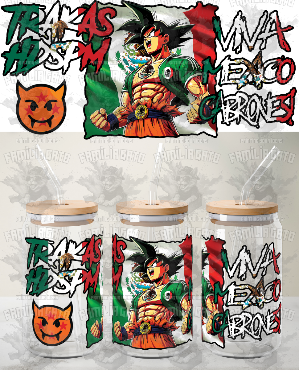 Goku Orgullo Mexicano UVDT Wrap