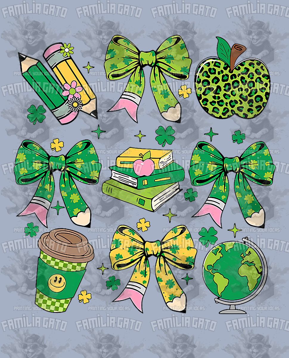 Green School Icons DTF Transfer