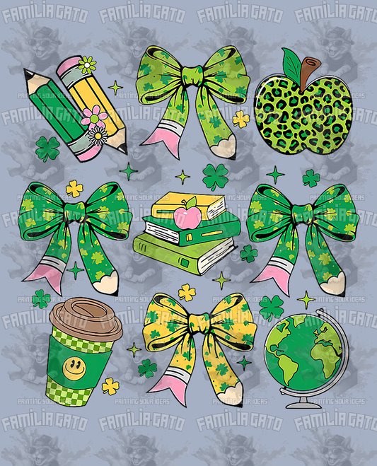 Green School Icons DTF Transfer