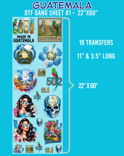Guatemala DTF Gang Sheet #1 - 22"x60"