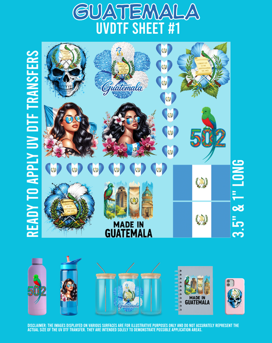 Guatemala UVDTF Sheets