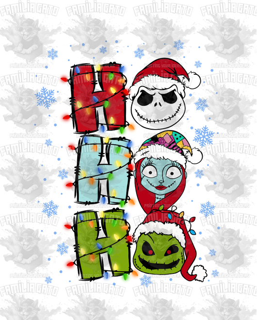Ho Ho Ho Christmas Characters #1 DTF Transfer