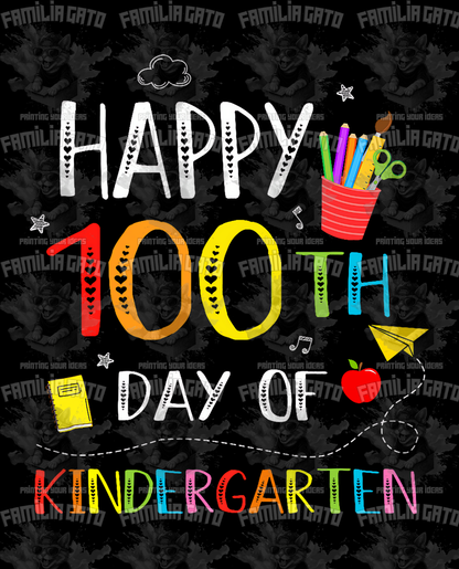 Happy 100th Day Of Kindergarten DTF Transfer