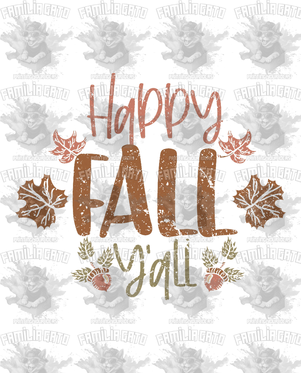 Happy Fall Y'all #3 DTF Transfer