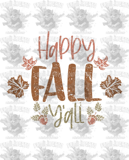 Happy Fall Y'all #3 DTF Transfer