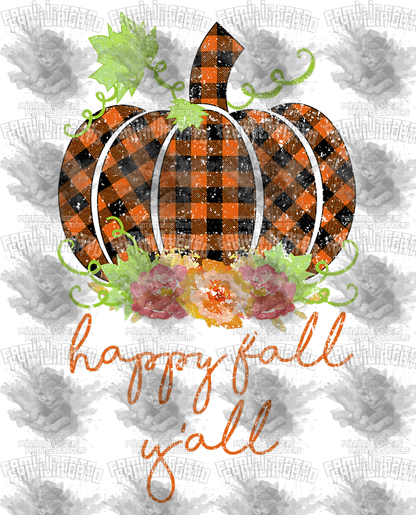 Happy Fall Y'all #8 DTF Transfer