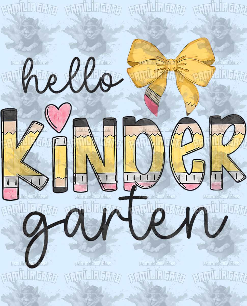 Hello Kindergarten DTF Transfer