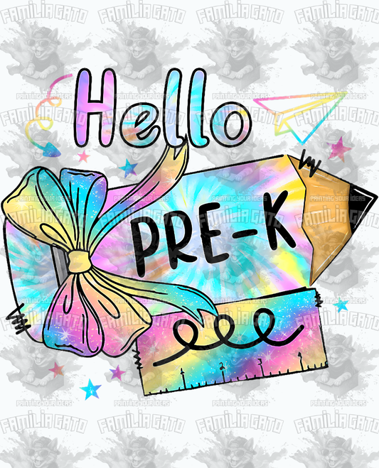Hello Pre-K DTF Transfer