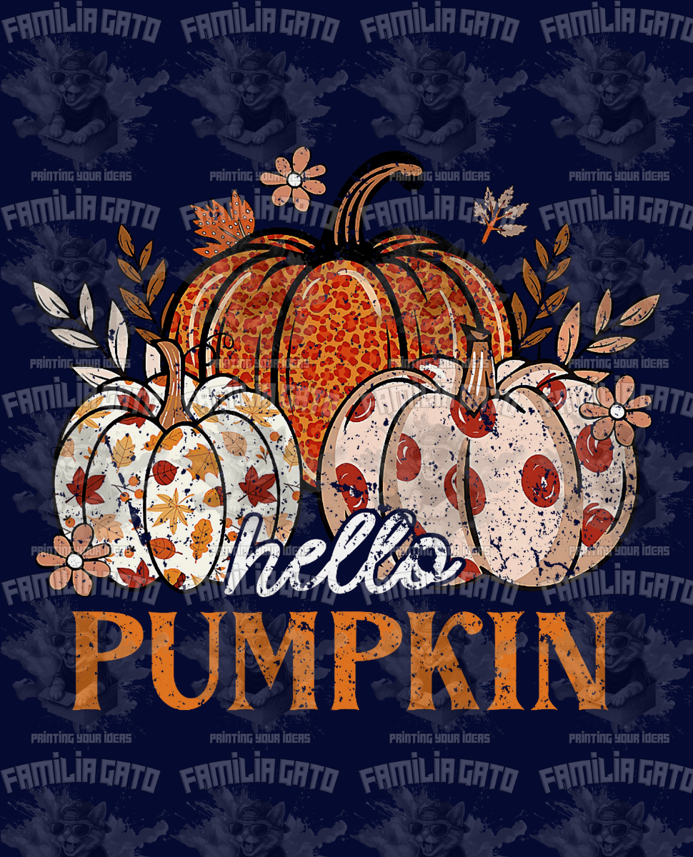 Hello Pumpkin #2 DTF Transfer