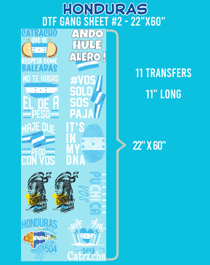 Honduras DTF Gang Sheet #2 - 22"x60"