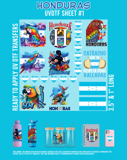 Honduras UVDTF Sheets