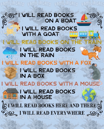 I Will Read Books With A Fox DTF Transfer