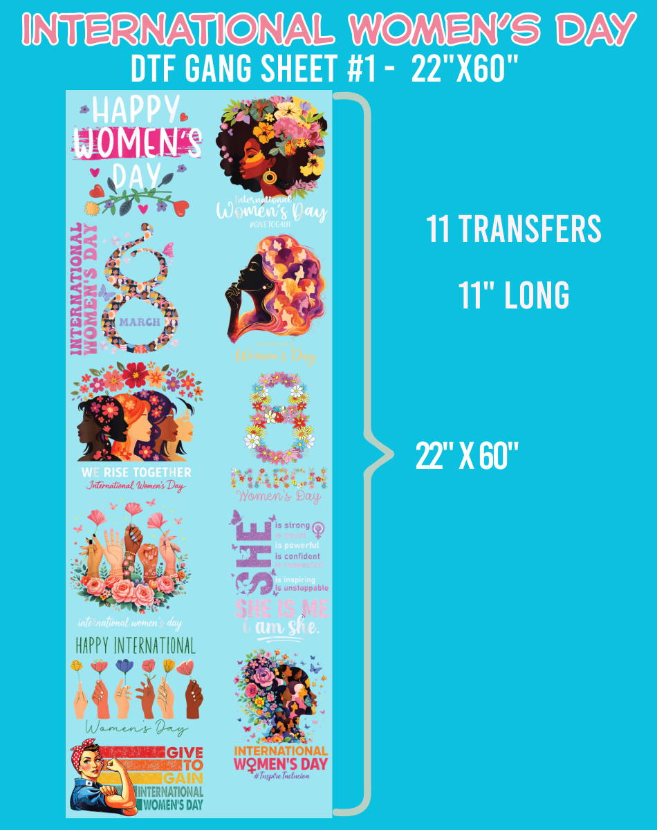 International Women's Day DTF Gang Sheet #1 - 22"x60"