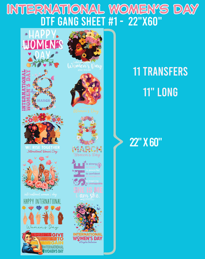International Women's Day DTF Gang Sheet #1 - 22"x60"