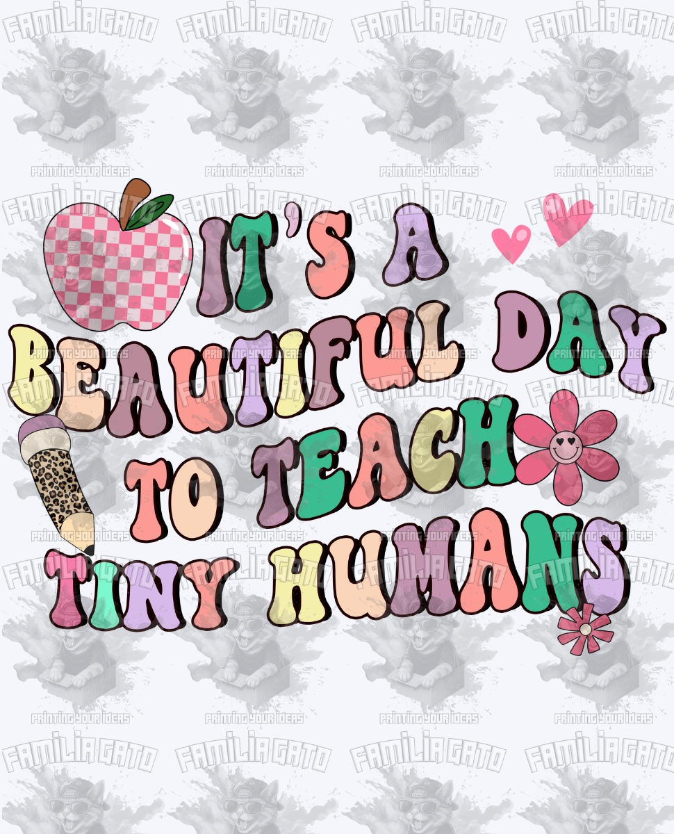 It's A Beautiful Day To Teach Tiny Humans #1 DTF Transfer