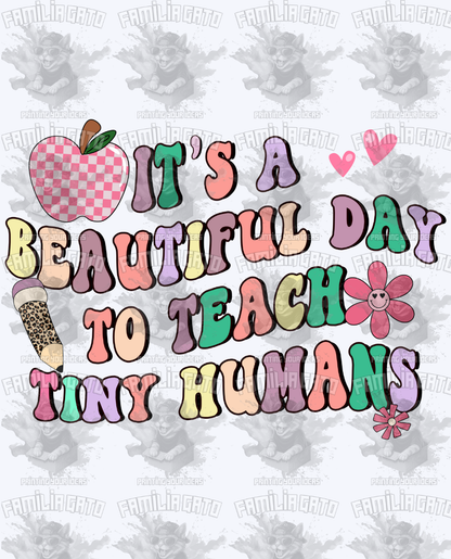 It's A Beautiful Day To Teach Tiny Humans #1 DTF Transfer
