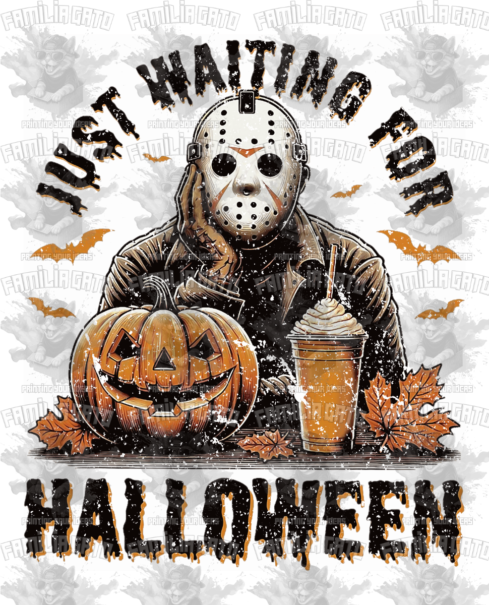 Just Waiting For Halloween DTF Transfer