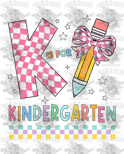 K is For Kindergarten #2 DTF Transfer