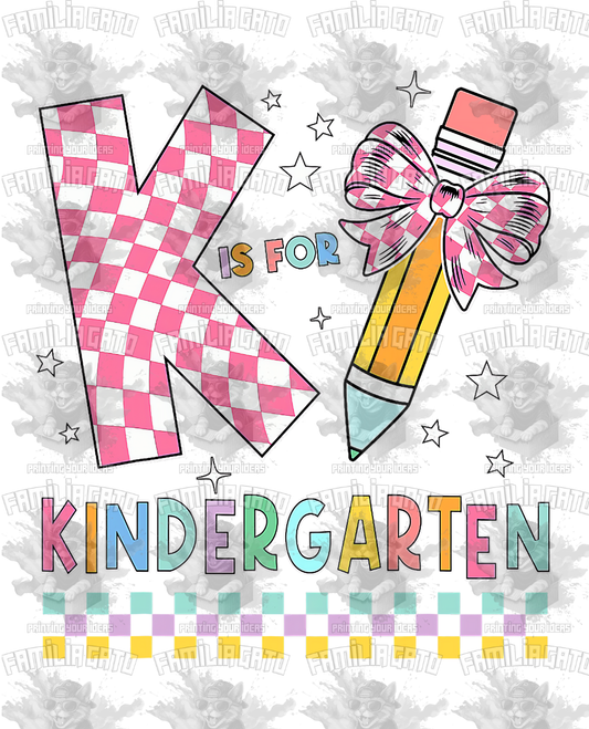 K is For Kindergarten #2 DTF Transfer