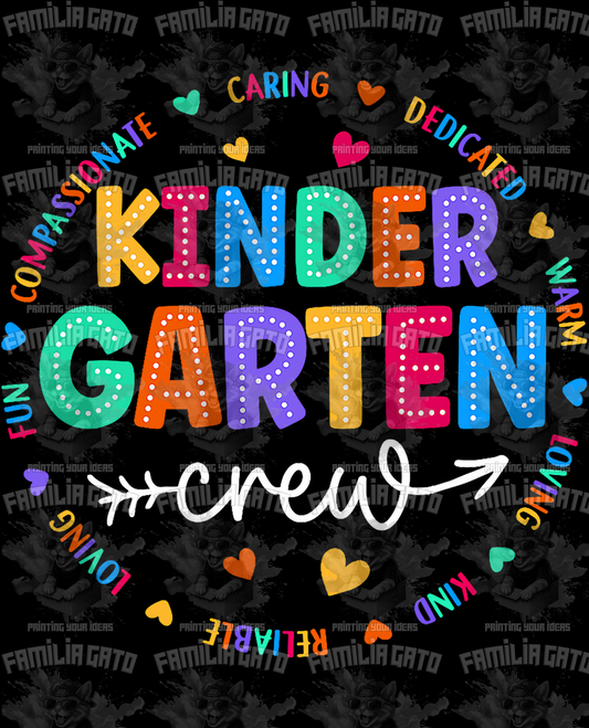 Kindergarten Crew DTF Transfer